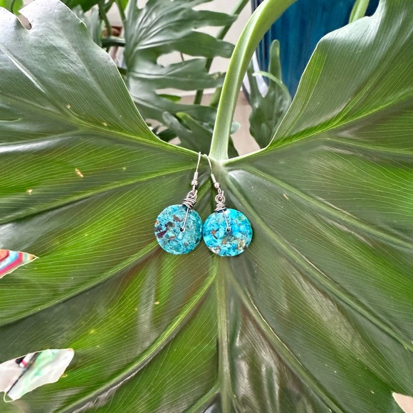Turquoise earrings - Picture 2 of 3